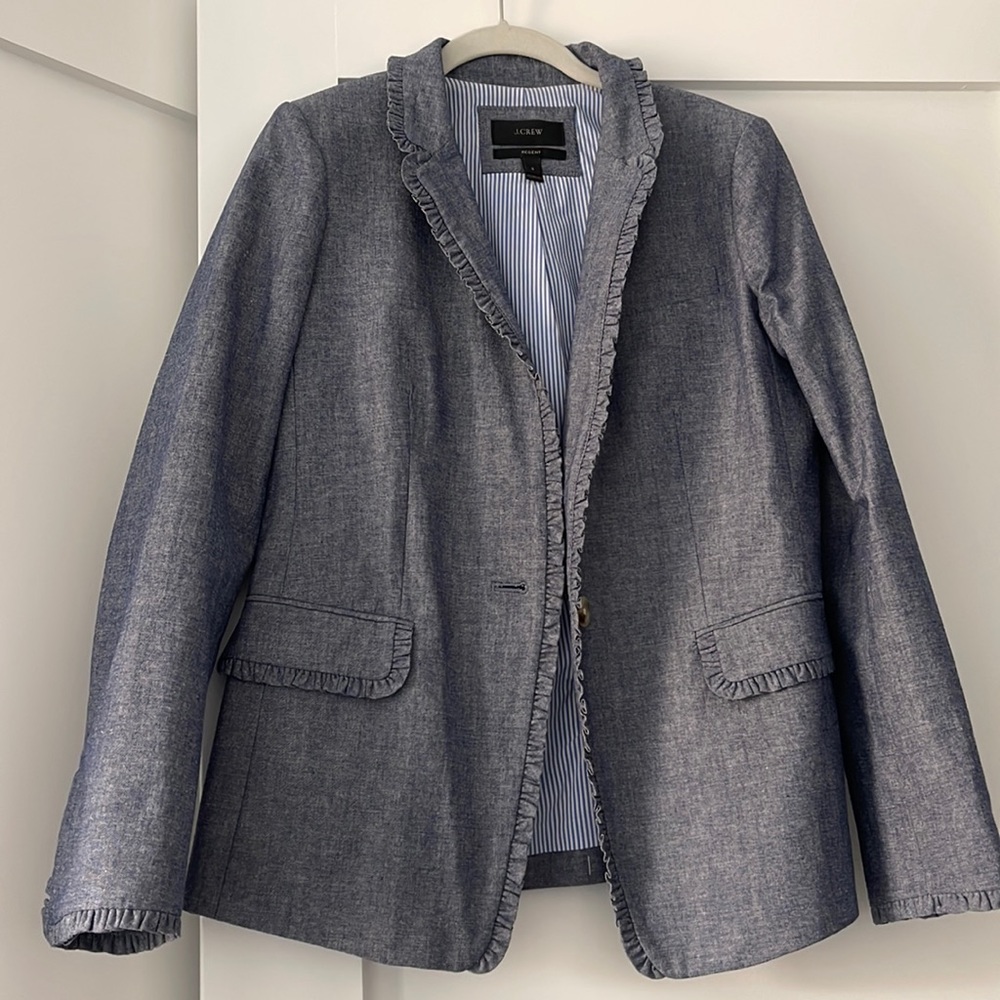 JCrew ruffled blazer